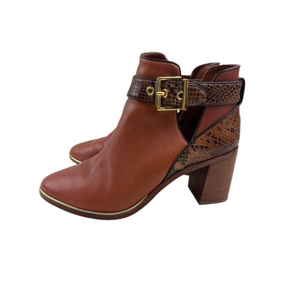 *Ted Baker London Nissie Split Shaft Ankle Boots Womens 38 Brown Leather Luxury - Picture 7 of 14